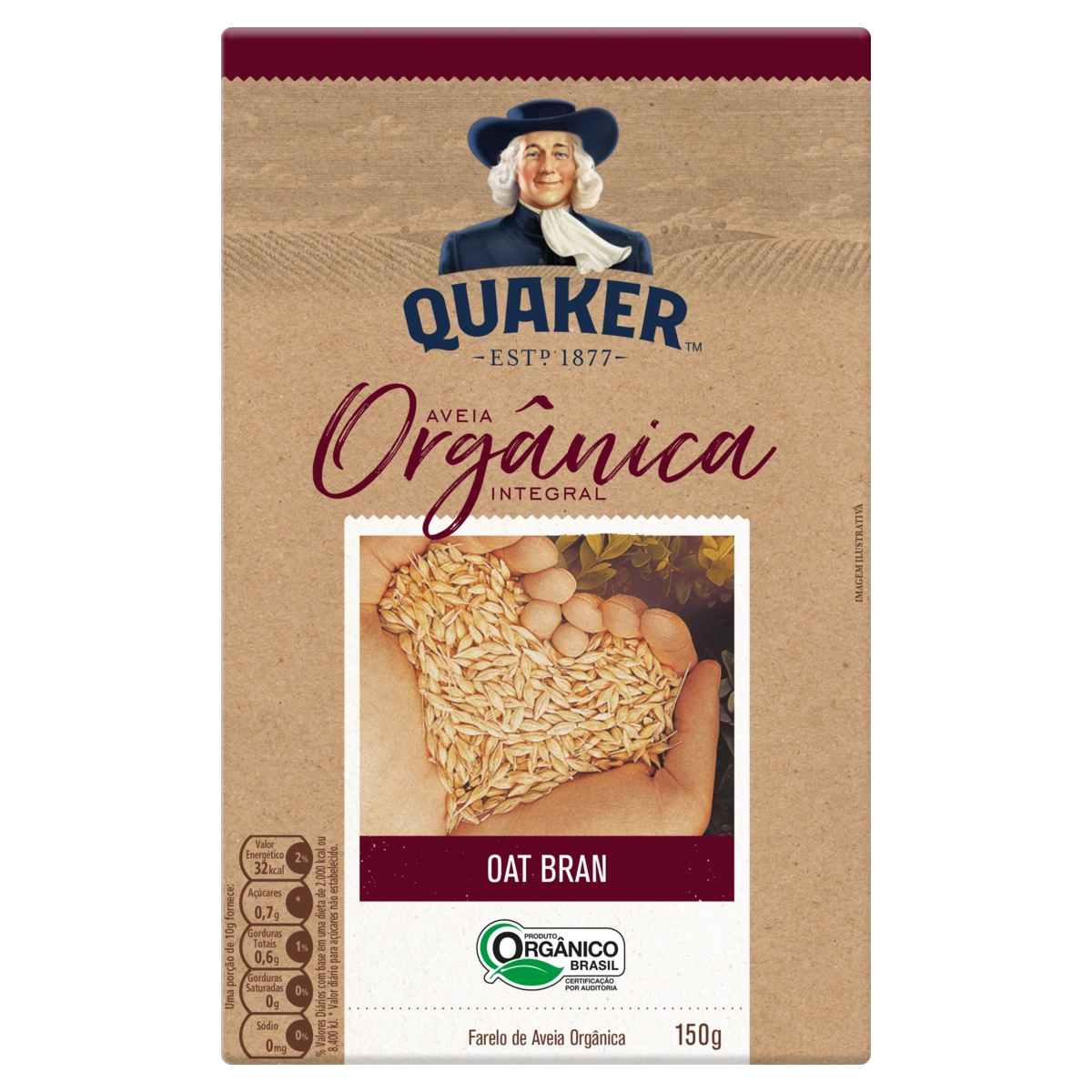 Farelo De Aveia Orgânico Quaker Caixa 150g