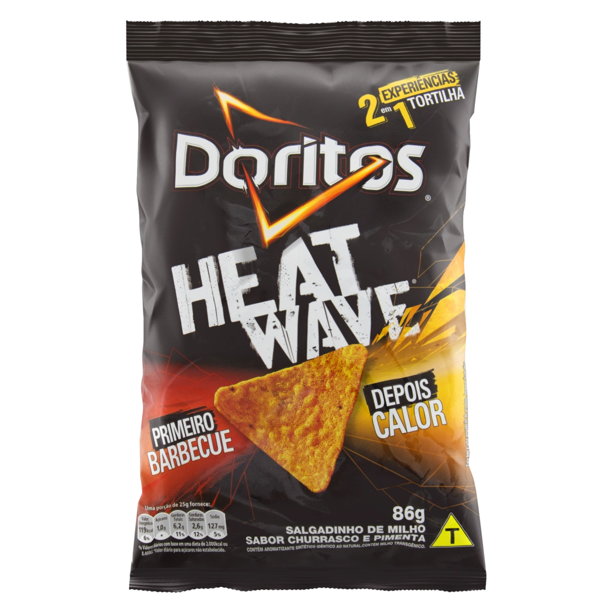 Salgadinho De Milho Churrasco E Pimenta Doritos Heatwave Pacote 86g