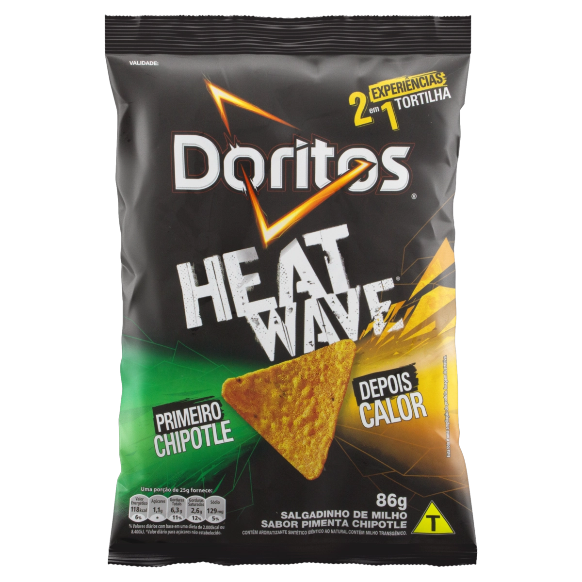 Salgadinho De Milho Pimenta Chipotle Doritos Heatwave Pacote 86g
