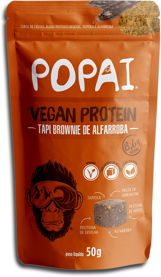 Snacks Vegano Popai 50g P. Tapi Brownie De Alfarroba