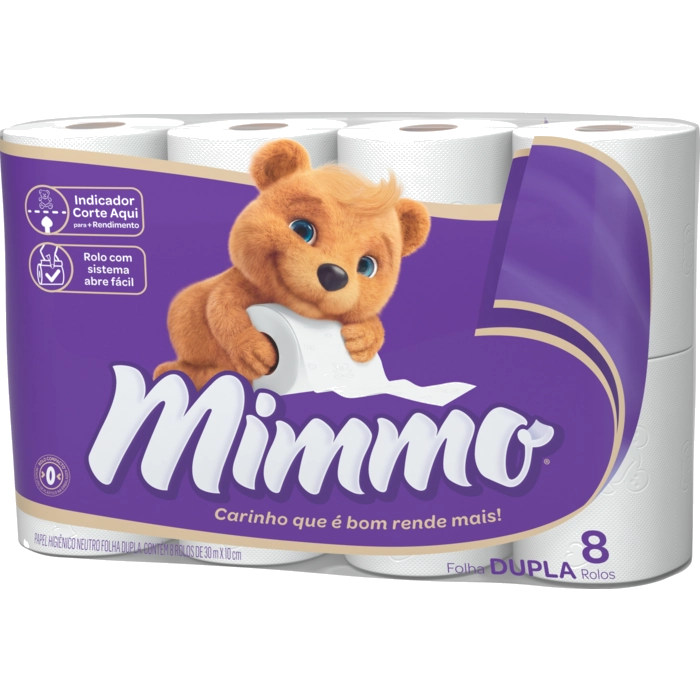 Papel Hig.fd Mimmo Compac Neutro 30m C/8