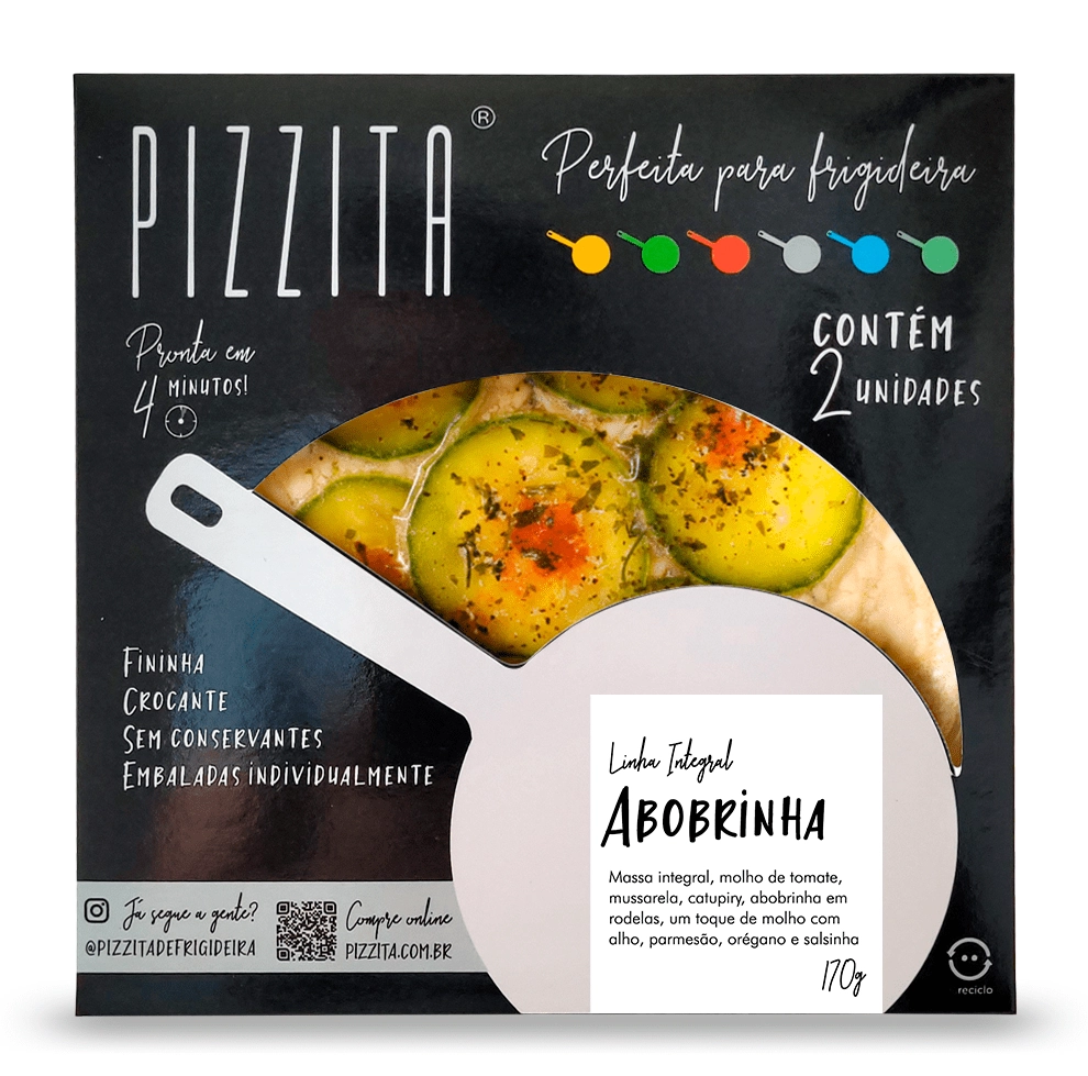 Pizza P/frigideira Pizzita 140g Abobrinha Integral