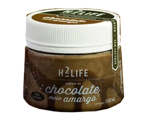 Sorvete Chocolate Meio Amargo H2life 150ml