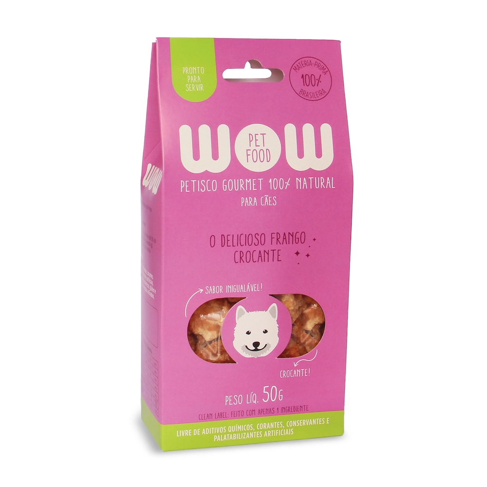 Petisco Gourmet Natural Wow Caes Peito De Frango 50g