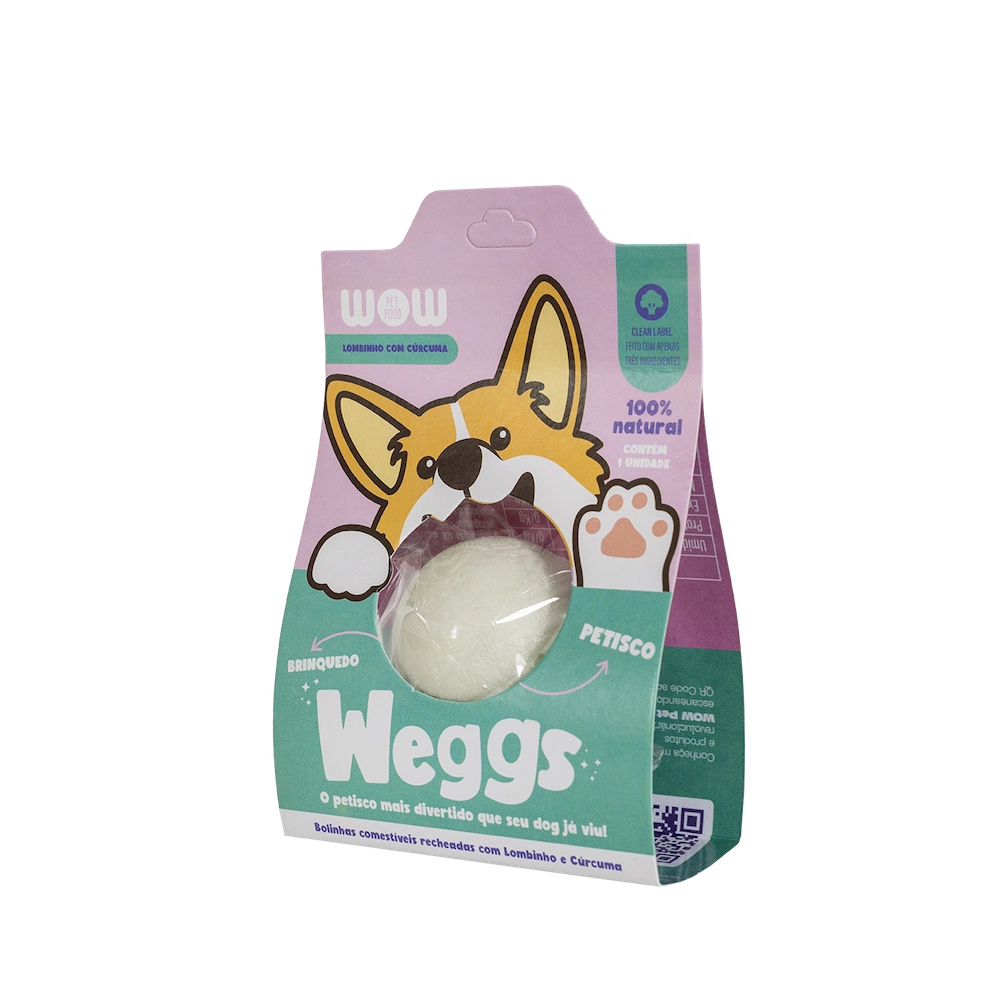 Petisco Weggs Caes Sabor Lombinho C Curcuma Wow