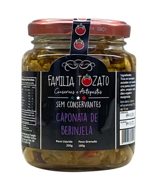 Antepasto De Berinjela Santista Tozato Embalagem 150g