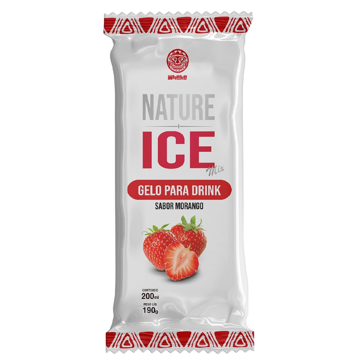 Gelo Para Drink Nature Ice Morango 190g
