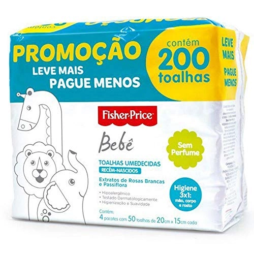 Pack Leve Mais Pague Menos Toalhas Umedecidas Sem Perfume Fisher Price