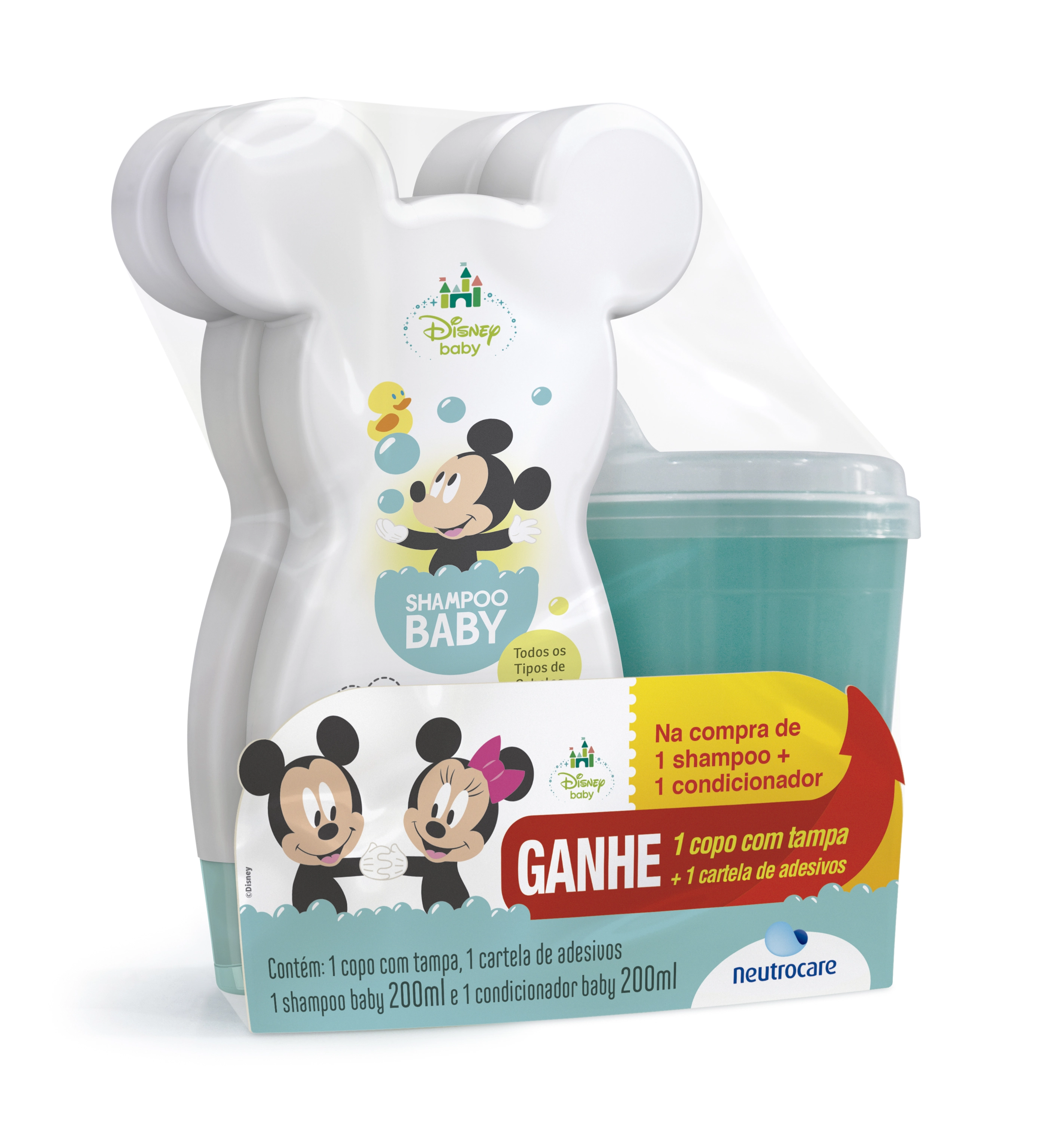 Kit Sh Cond Disney Baby 200ml Gts Copo