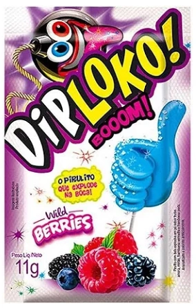 Pirulito Diploko Booom Wild Berries Un
