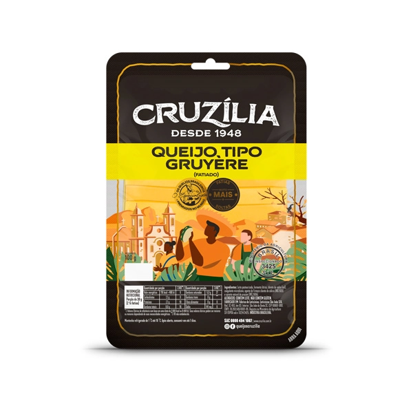 Queijo Gruyère Fatiado Cruzília 100g