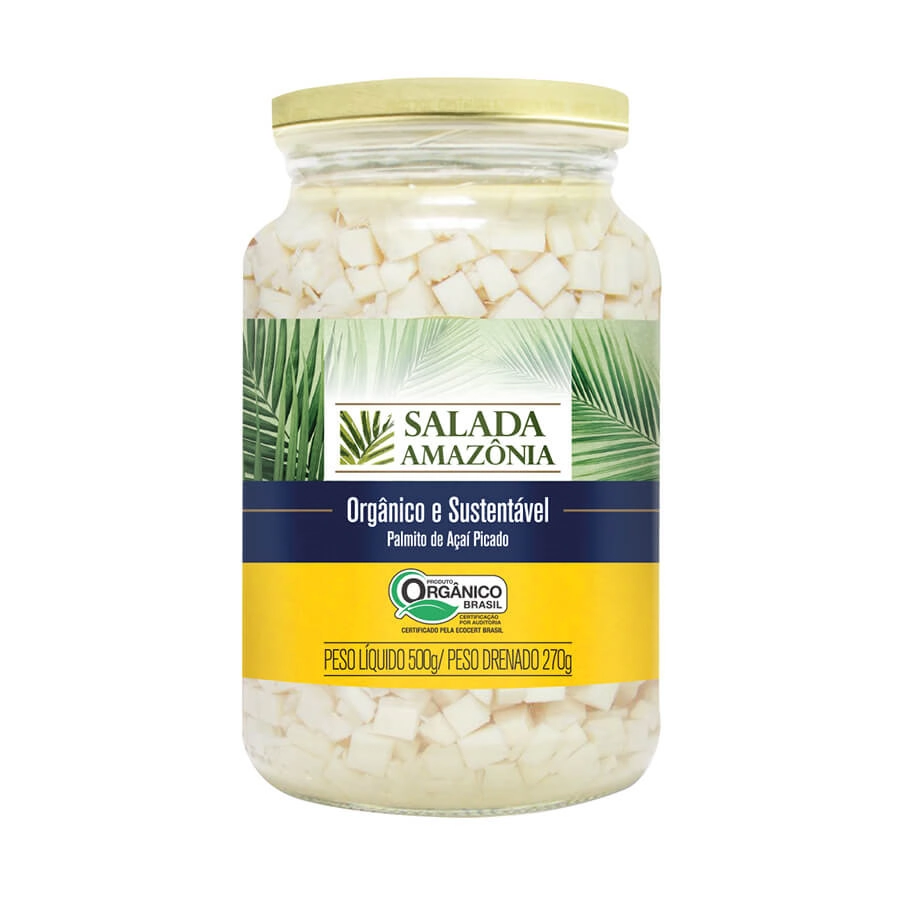 Palmito De Acai Salada Amazonia Org 270g Picado