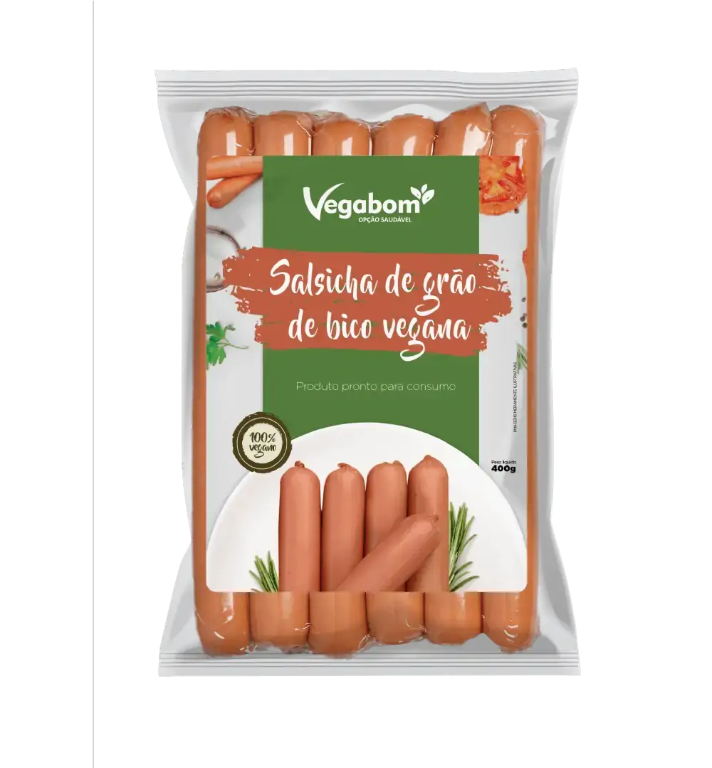 Salsicha Vegabom Vegana Pct 400g