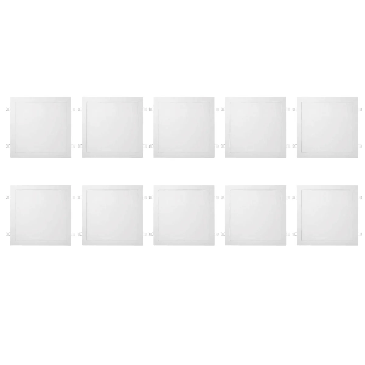 Kit 10 Painéis Led Embutir 12w Luz Branca Fortled