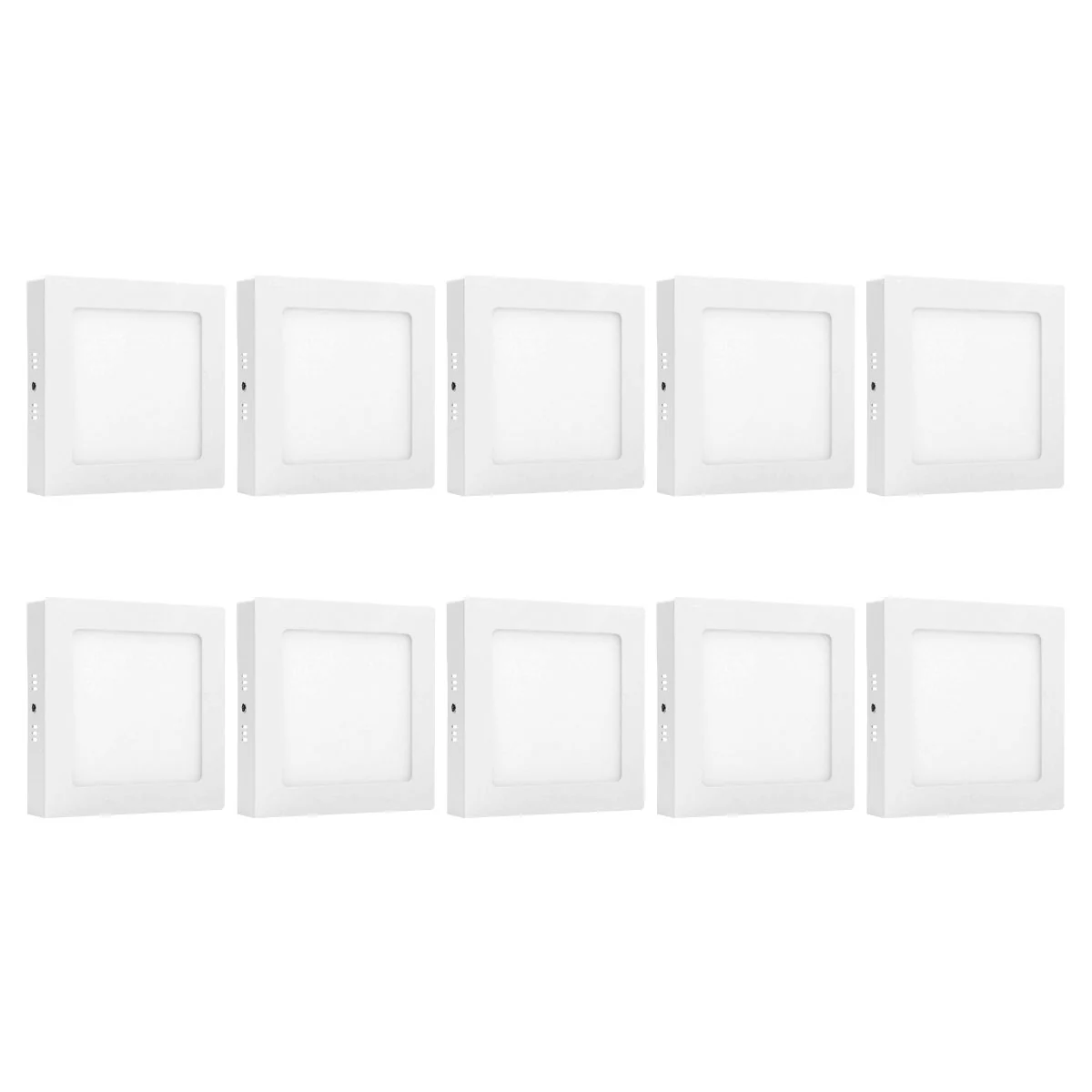 Kit C/ 10 Paineis Led Sobrepor 12w Quadrado -  Fortled