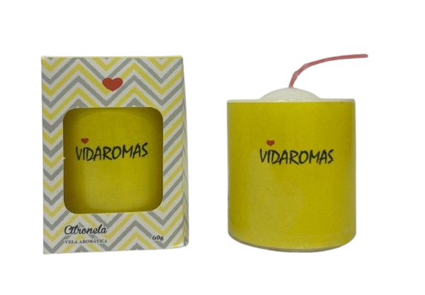 Vela Aromatica Vidaromas 60g Capim Limao