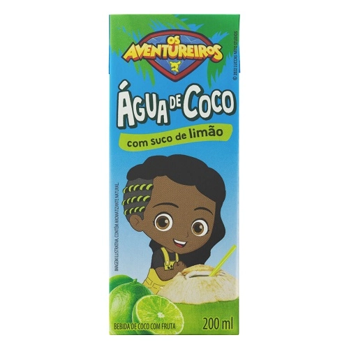 água De Coco Limão Os Aventureiros Caixa 200ml