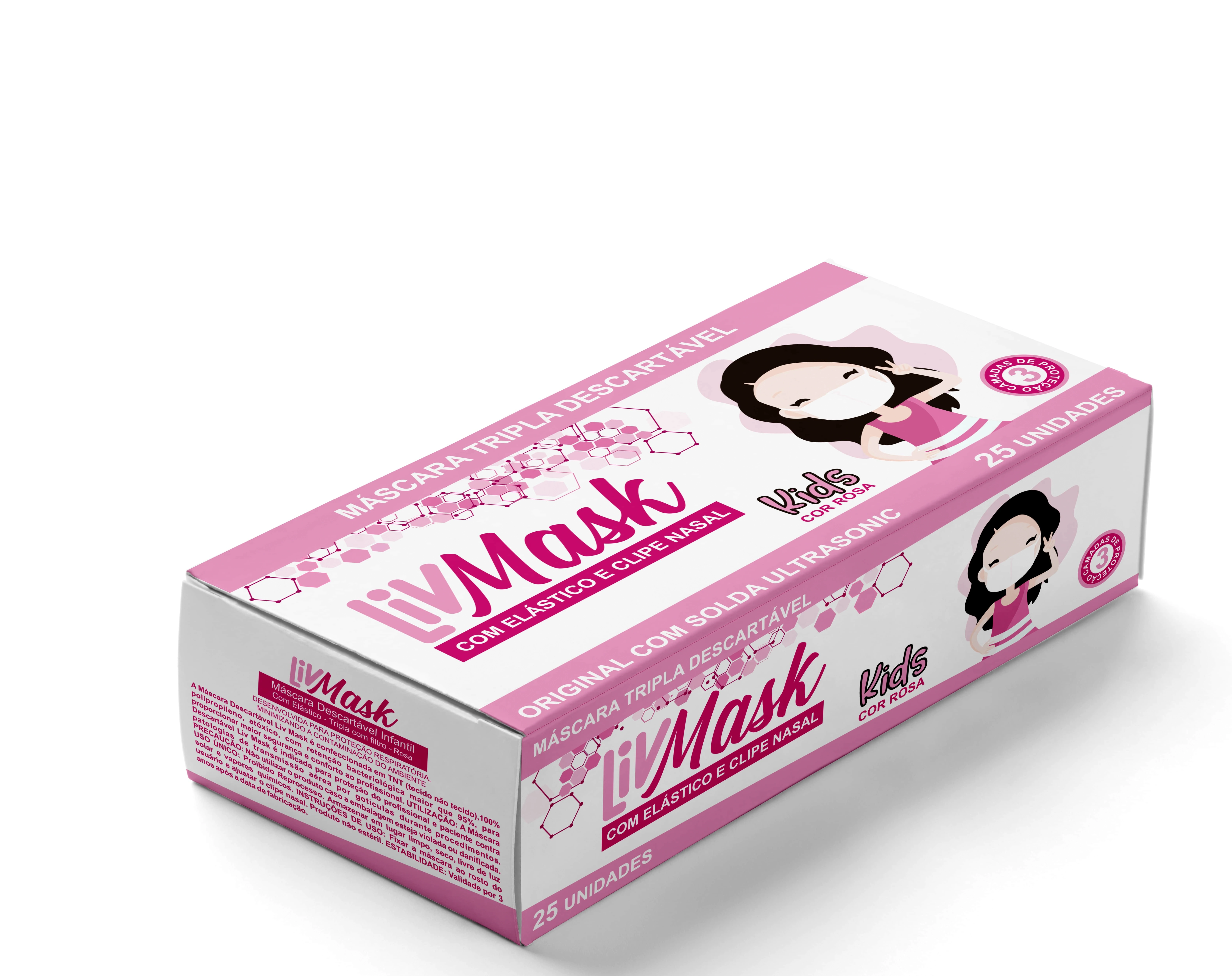 Masc Prot Facial Desc Liv Mask Inf Rosa C/25