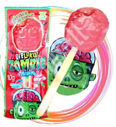 Pirulitos Diploko Zombie Neon Uva 10g