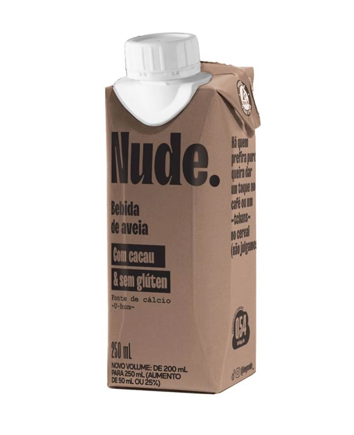 Bebida à Base De Aveia Orgânica Cacau Nude. Caixa 200ml