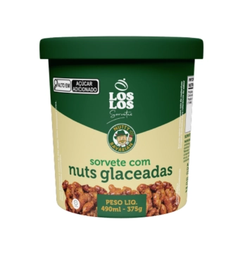 Sorvete Nuts Glaceadas Nutty Bavarian Los Los Pote 150ml