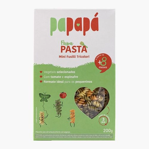 Macarrão Tricolori Mini Fusilli Papapá Papapasta Caixa 200g