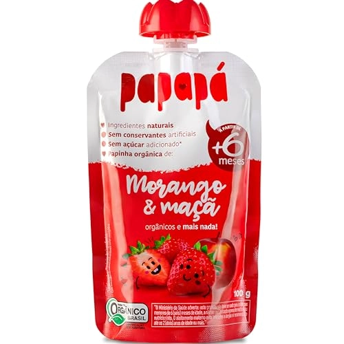 Papinha Orgânica Morango Maçã Papapá Squeeze 100g