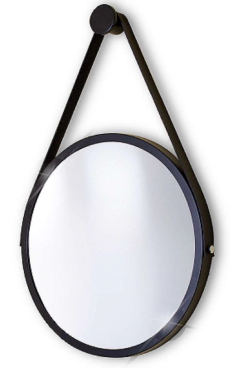 Espelho Adnet Redondo Alca Preta 60cm Pd0031p Mev Glass