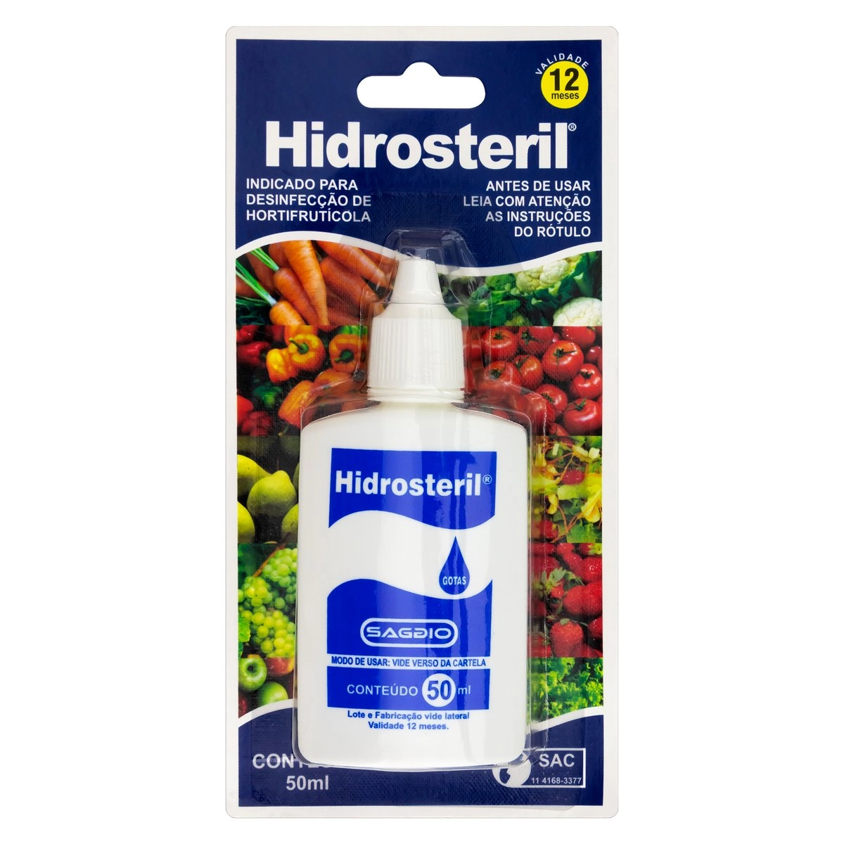 Bactericida P/frutas E Verduras Hidrosteril 50ml