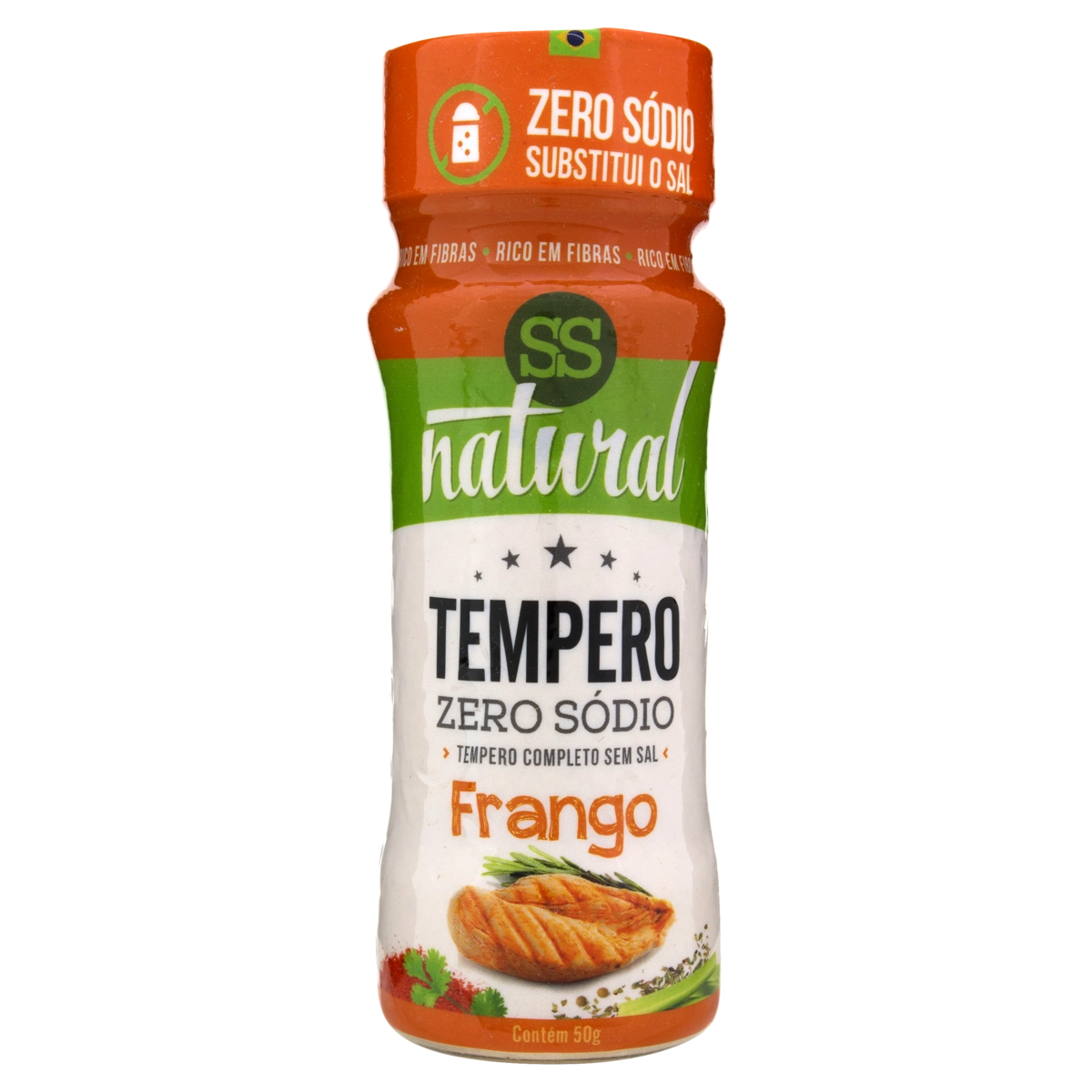 Tempero Pó Completo Frango Zero Sódio Ss Natural Frasco 50g