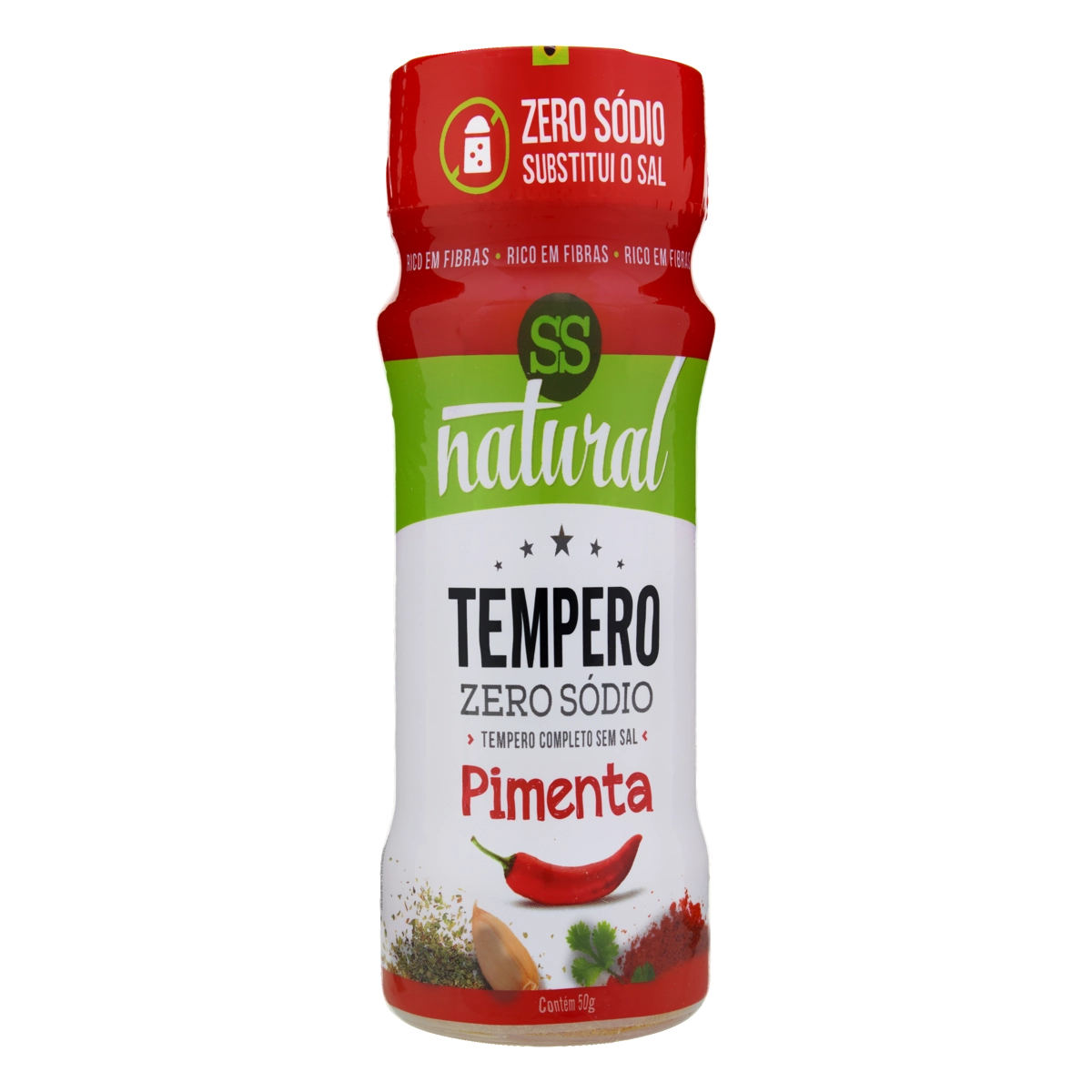 Tempero Pó Completo Pimenta Zero Sódio Ss Natural Frasco 50g
