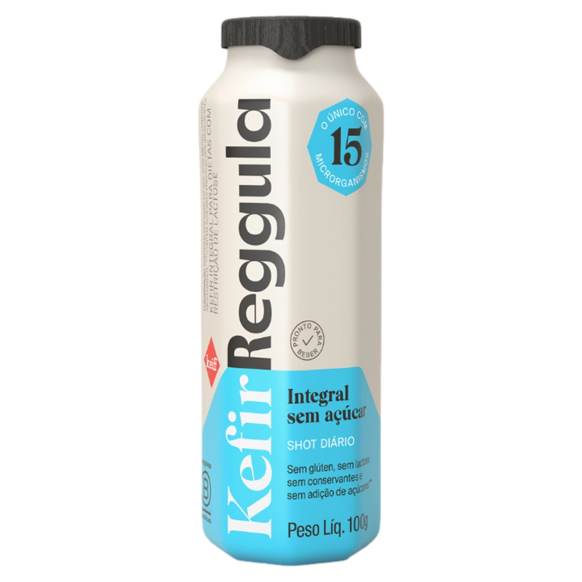 Kefir Integral Zero Lactose Kefir Reggula Shot Diário Frasco 100g