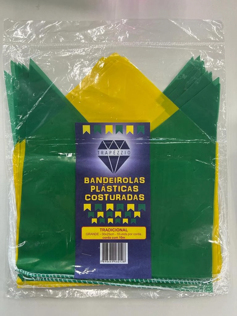 Bandeirola Verde Amarela 25x30cm P00002 Trapezzio