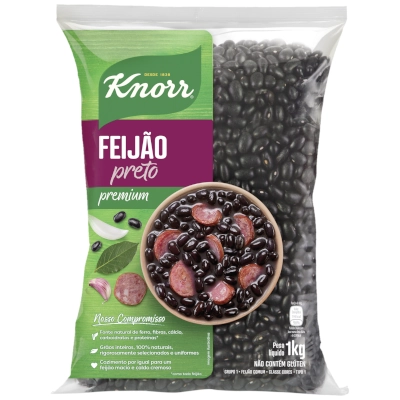 Feijão Preto Tipo 1 Knorr Premium Pacote 1kg