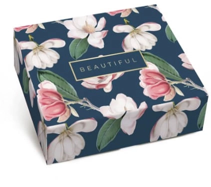 Caixa Presente Ret C/tampa E Fundo P 17cmx4,5cmx13,5cm Cromus Pretty Magnolia