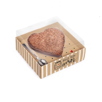 Caixa Ovo Coracao Kraft Docura 250g
