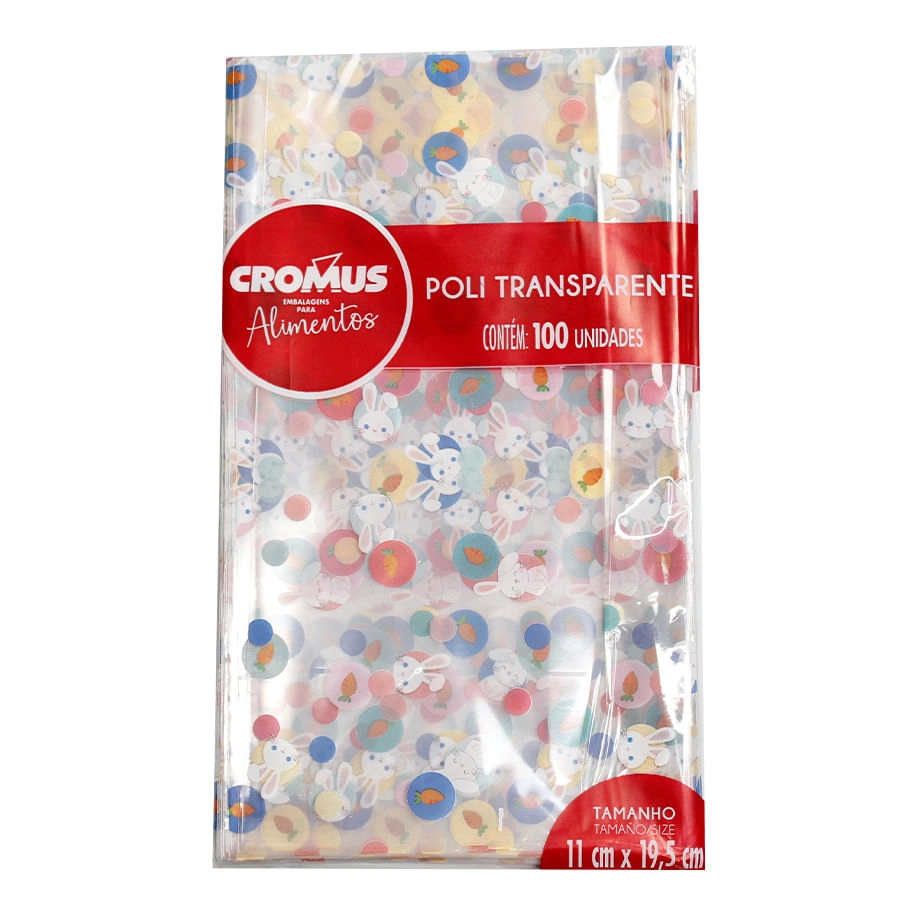 Saco Transp 11x19,5 Os Coelhinhos 100un 11300718 Cromus