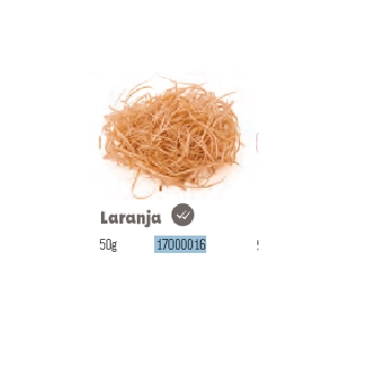 Palha Fina De Madeira Laranja 50g Cromus