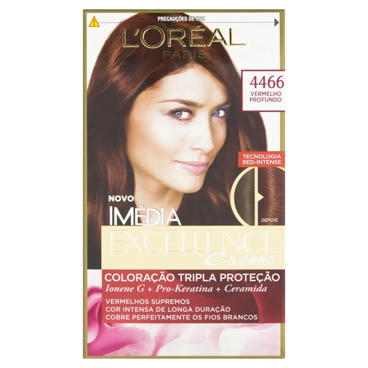 Kit Coloração Creme 4466 Vermelho Profundo Loréal Paris Imédia Excellence