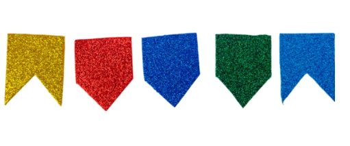 Aplique Bandeirinhas C/glitter Ref.9926 Piffer