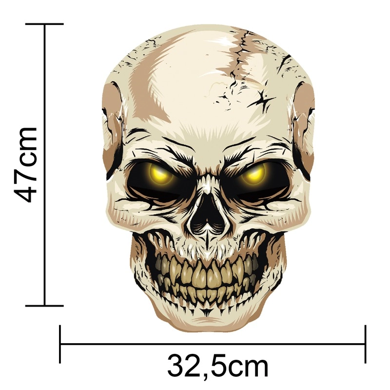 Painel Imp Halloween Horripilante Caveira 205218 Piffer