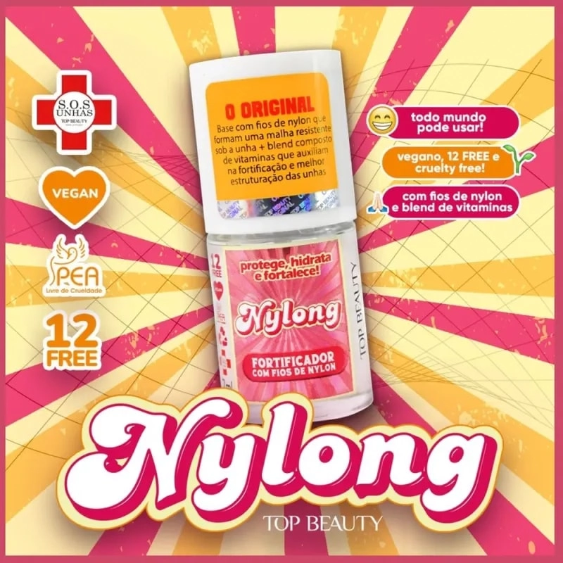 Esmalte Top Beauty Tt Sos Unhas Nylong 7ml