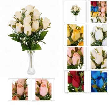 Buque De Botao X12 45cm Cores Ref.03587 H8