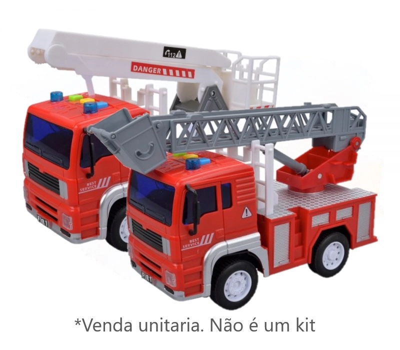 Carro Friccao Com Luz E Som Bombeiro Dm Toys