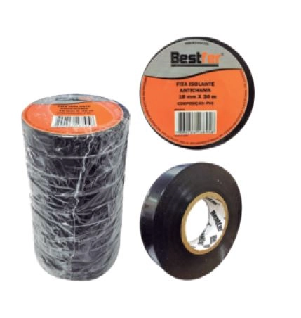 Fita Isol. 18x5mm Preta Antichama Bestfer