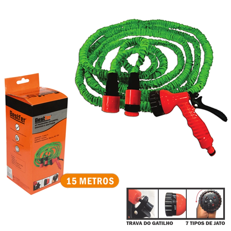 Kit Mangueira Expansivel Esguicho Adptador Bestfer