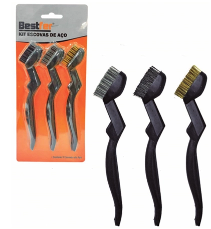 Kit Escova De Aco P/limpeza Bestfer 3und
