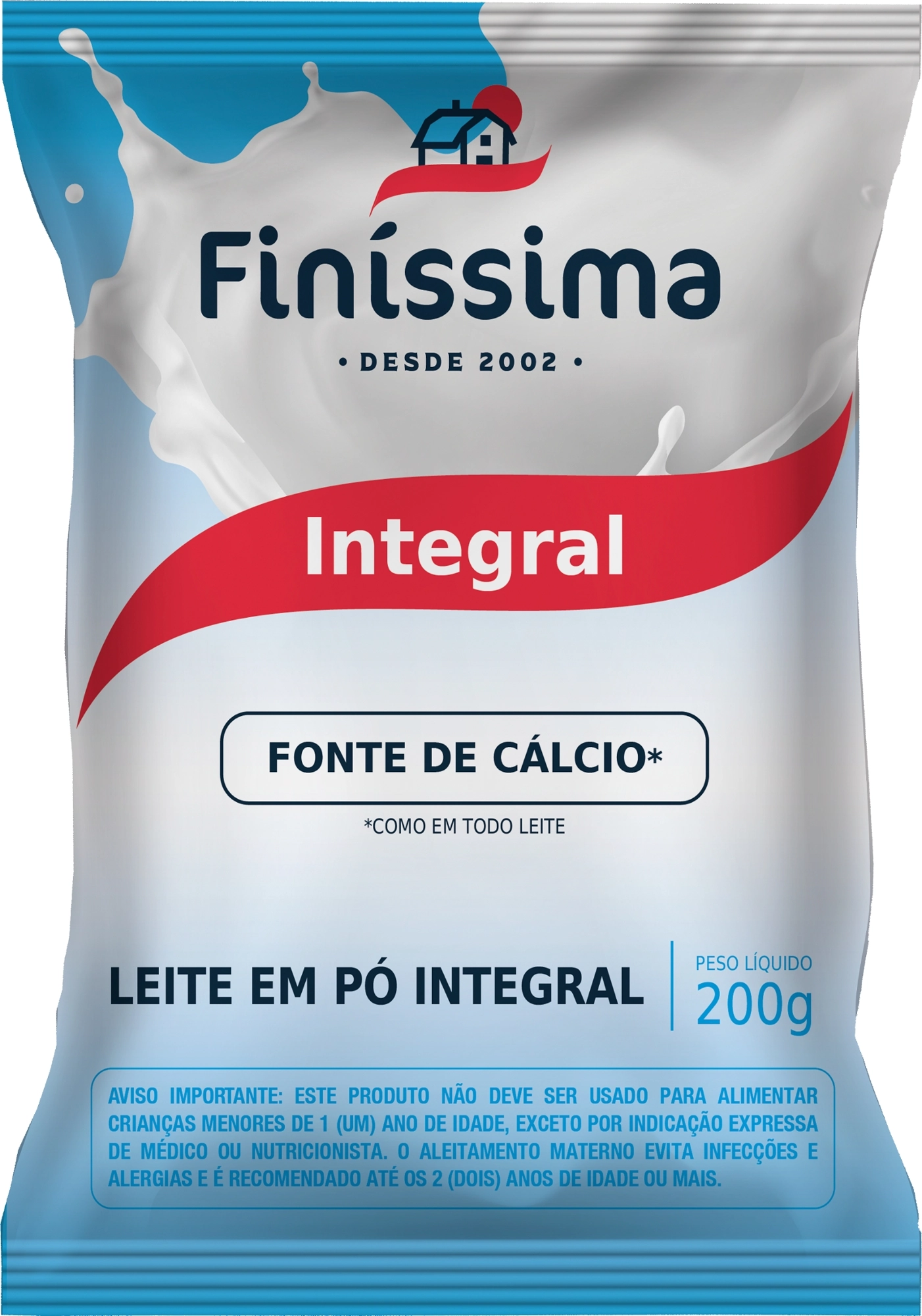 Leite Po Int Vit Finissimo 200g Integral