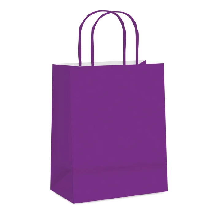 Sacola Papel P 21,5x15x8 Liso Pupura Cromus