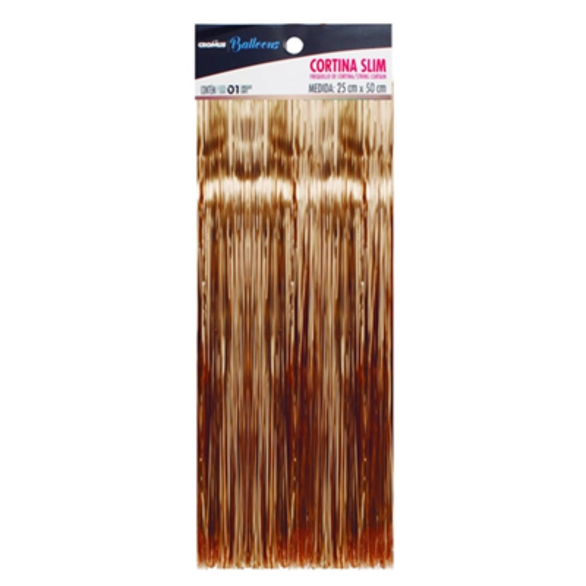 Adereco P/balao 25x100 Cortina Holografica Ouro G